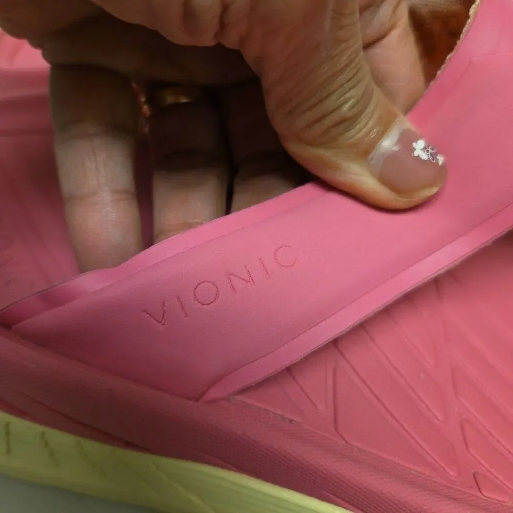Vionic Sandals Womens Size 8 Pink Open Toe Thong Flip Flop Restore Summer
